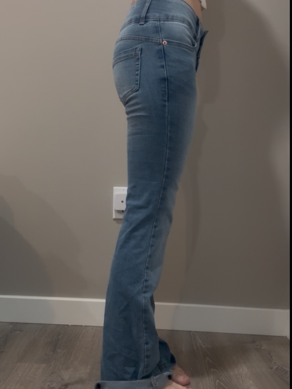 Garage Low Rise Light Blue Flare Jeans Y2k - Picture 6 of 8